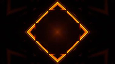 Gelecekçi Siberpunk VJ Döngü Neon Tüneli Girdabı ve Arıza Parçacıkları