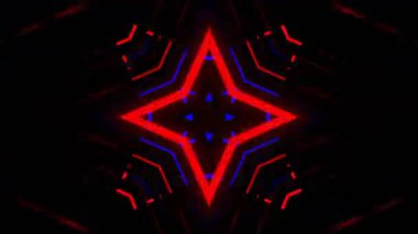 Gelecekçi Siberpunk VJ Döngü Neon Tüneli Girdabı ve Arıza Parçacıkları