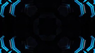 Gelecekçi Siberpunk VJ Döngü Neon Tüneli Girdabı ve Arıza Parçacıkları