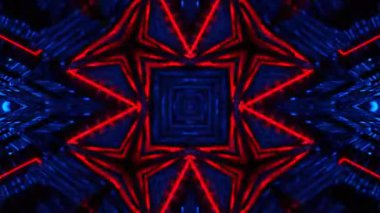 Gelecekçi Siberpunk VJ Döngü Neon Tüneli Girdabı ve Arıza Parçacıkları