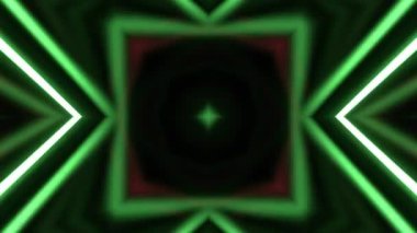 Gelecekçi Siberpunk VJ Döngü Neon Tüneli Girdabı ve Arıza Parçacıkları