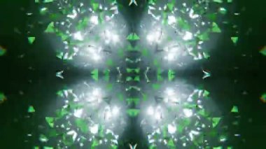 Gelecekçi Siberpunk VJ Döngü Neon Tüneli Girdabı ve Arıza Parçacıkları