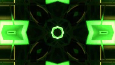 Gelecekçi Siberpunk VJ Döngü Neon Tüneli Girdabı ve Arıza Parçacıkları