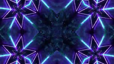 Gelecekçi Siberpunk VJ Döngü Neon Tüneli Girdabı ve Arıza Parçacıkları