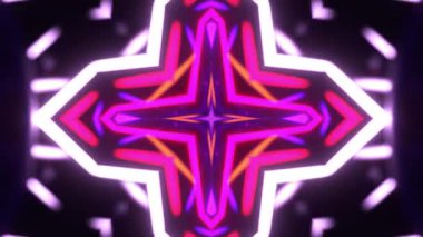 Gelecekçi Siberpunk VJ Döngü Neon Tüneli Girdabı ve Arıza Parçacıkları