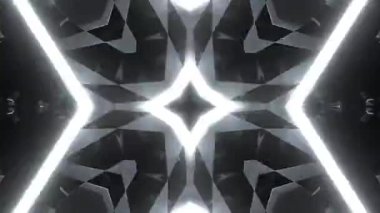 Gelecekçi Siberpunk VJ Döngü Neon Tüneli Girdabı ve Arıza Parçacıkları