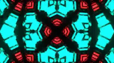 Gelecekçi Siberpunk VJ Döngü Neon Tüneli Girdabı ve Arıza Parçacıkları