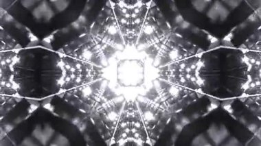 Gelecekçi Siberpunk VJ Döngü Neon Tüneli Girdabı ve Arıza Parçacıkları