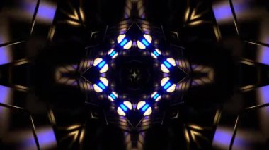 Gelecekçi Siberpunk VJ Döngü Neon Tüneli Girdabı ve Arıza Parçacıkları