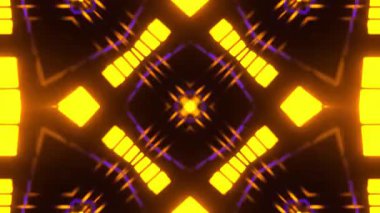 Gelecekçi Siberpunk VJ Döngü Neon Tüneli Girdabı ve Arıza Parçacıkları