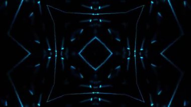 Gelecekçi Siberpunk VJ Döngü Neon Tüneli Girdabı ve Arıza Parçacıkları