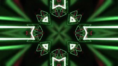 Gelecekçi Siberpunk VJ Döngü Neon Tüneli Girdabı ve Arıza Parçacıkları