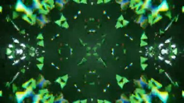 Gelecekçi Siberpunk VJ Döngü Neon Tüneli Girdabı ve Arıza Parçacıkları