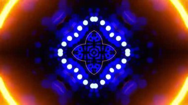 Gelecekçi Siberpunk VJ Döngü Neon Tüneli Girdabı ve Arıza Parçacıkları