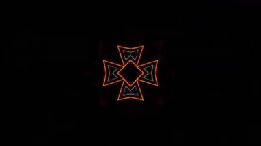 Gelecekçi Siberpunk VJ Döngü Neon Tüneli Girdabı ve Arıza Parçacıkları