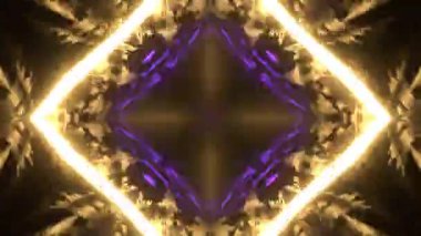 Gelecekçi Siberpunk VJ Döngü Neon Tüneli Girdabı ve Arıza Parçacıkları