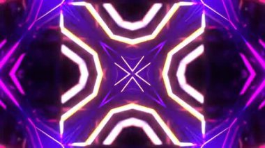 Gelecekçi Siberpunk VJ Döngü Neon Tüneli Girdabı ve Arıza Parçacıkları