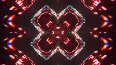 Gelecekçi Siberpunk VJ Döngü Neon Tüneli Girdabı ve Arıza Parçacıkları