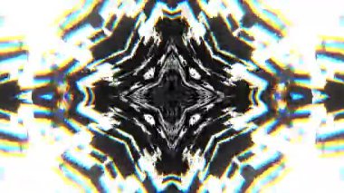 Gelecekçi Siberpunk VJ Döngü Neon Tüneli Girdabı ve Arıza Parçacıkları