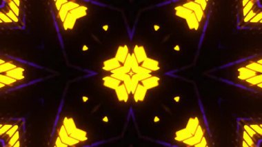 Gelecekçi Siberpunk VJ Döngü Neon Tüneli Girdabı ve Arıza Parçacıkları