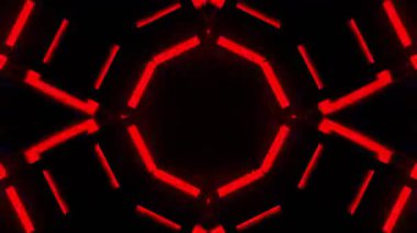 Gelecekçi Siberpunk VJ Döngü Neon Tüneli Girdabı ve Arıza Parçacıkları