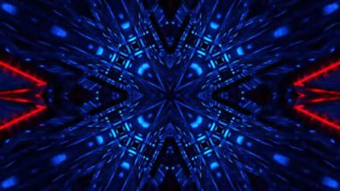 Gelecekçi Siberpunk VJ Döngü Neon Tüneli Girdabı ve Arıza Parçacıkları