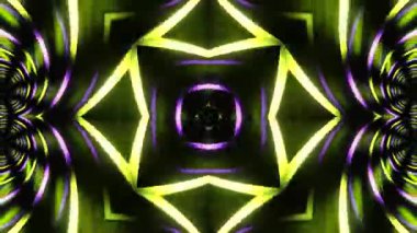 Gelecekçi Siberpunk VJ Döngü Neon Tüneli Girdabı ve Arıza Parçacıkları
