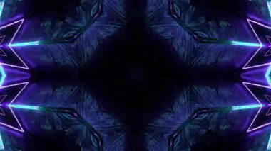 Gelecekçi Siberpunk VJ Döngü Neon Tüneli Girdabı ve Arıza Parçacıkları