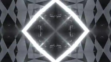 Gelecekçi Siberpunk VJ Döngü Neon Tüneli Girdabı ve Arıza Parçacıkları