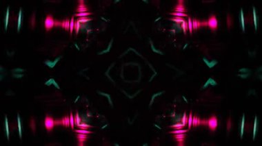 Gelecekçi Siberpunk VJ Döngü Neon Tüneli Girdabı ve Arıza Parçacıkları