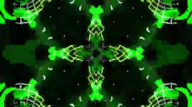 Gelecekçi Siberpunk VJ Döngü Neon Tüneli Girdabı ve Arıza Parçacıkları