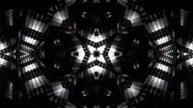 Gelecekçi Siberpunk VJ Döngü Neon Tüneli Girdabı ve Arıza Parçacıkları