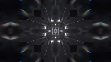 Gelecekçi Siberpunk VJ Döngü Neon Tüneli Girdabı ve Arıza Parçacıkları