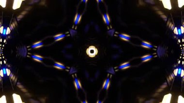 Gelecekçi Siberpunk VJ Döngü Neon Tüneli Girdabı ve Arıza Parçacıkları