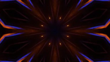 Gelecekçi Siberpunk VJ Döngü Neon Tüneli Girdabı ve Arıza Parçacıkları