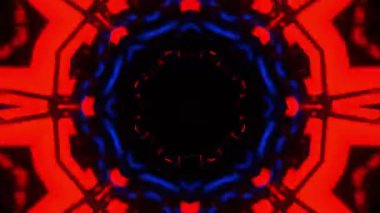 Gelecekçi Siberpunk VJ Döngü Neon Tüneli Girdabı ve Arıza Parçacıkları