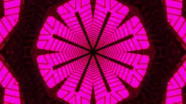 Gelecekçi Siberpunk VJ Döngü Neon Tüneli Girdabı ve Arıza Parçacıkları