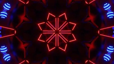 Gelecekçi Siberpunk VJ Döngü Neon Tüneli Girdabı ve Arıza Parçacıkları