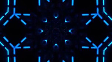 Gelecekçi Siberpunk VJ Döngü Neon Tüneli Girdabı ve Arıza Parçacıkları