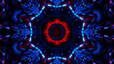 Gelecekçi Siberpunk VJ Döngü Neon Tüneli Girdabı ve Arıza Parçacıkları