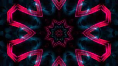 Gelecekçi Siberpunk VJ Döngü Neon Tüneli Girdabı ve Arıza Parçacıkları