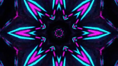 Gelecekçi Siberpunk VJ Döngü Neon Tüneli Girdabı ve Arıza Parçacıkları