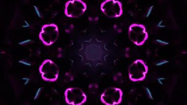 Gelecekçi Siberpunk VJ Döngü Neon Tüneli Girdabı ve Arıza Parçacıkları