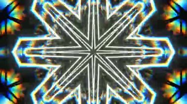 Gelecekçi Siberpunk VJ Döngü Neon Tüneli Girdabı ve Arıza Parçacıkları