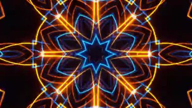 Gelecekçi Siberpunk VJ Döngü Neon Tüneli Girdabı ve Arıza Parçacıkları