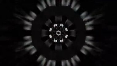 Gelecekçi Siberpunk VJ Döngü Neon Tüneli Girdabı ve Arıza Parçacıkları