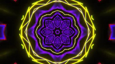 Gelecekçi Siberpunk VJ Döngü Neon Tüneli Girdabı ve Arıza Parçacıkları