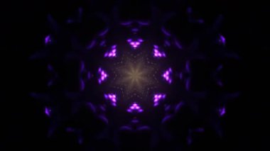 Gelecekçi Siberpunk VJ Döngü Neon Tüneli Girdabı ve Arıza Parçacıkları