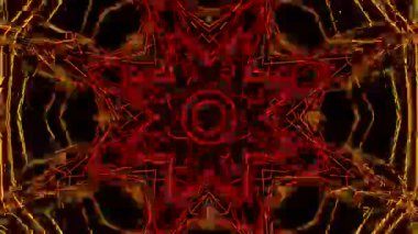 Gelecekçi Siberpunk VJ Döngü Neon Tüneli Girdabı ve Arıza Parçacıkları