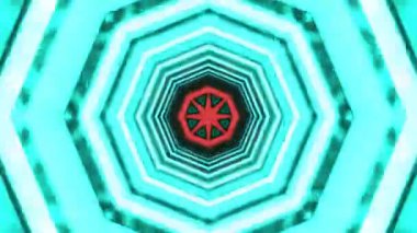 Gelecekçi Siberpunk VJ Döngü Neon Tüneli Girdabı ve Arıza Parçacıkları